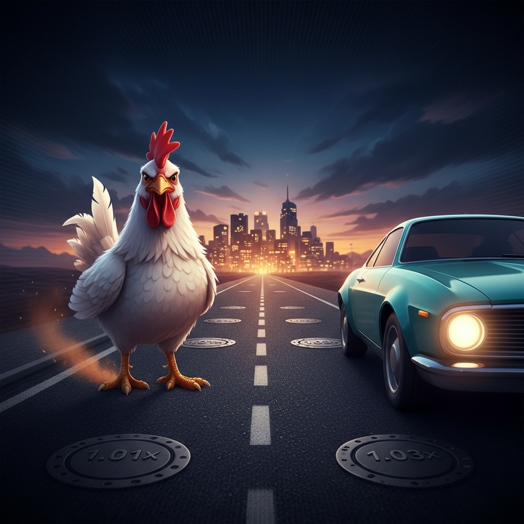 Schermata della modalità demo di Chicken Road 2 con saldo virtuale e pulsante cashout evidenziato