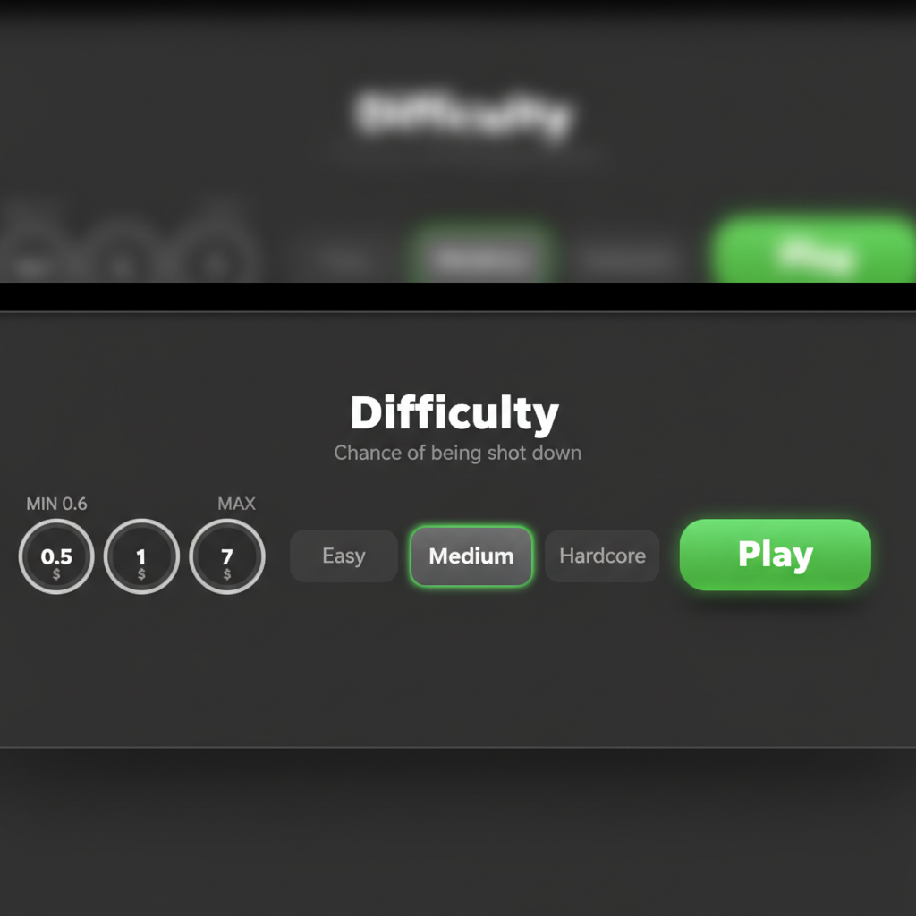 Dettaglio del pannello puntate di Chicken Road 2 con slider importo e selettore difficoltà